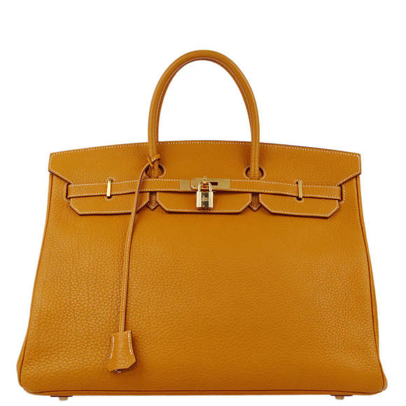 Hermes Handbags - HERMES Yellow Fjord Birkin 40 Handbag 161827